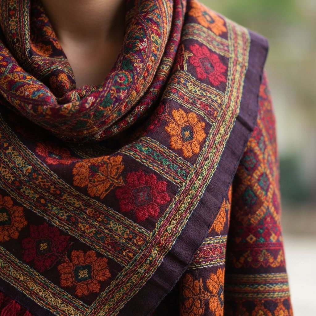 Traditional Dhaka Fabric Scarf